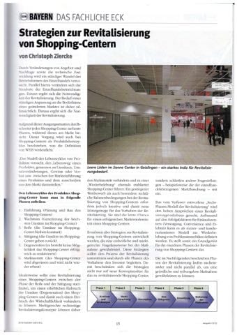 Wertmanagement GmbH - Presse Strategien zur Revitalisierung von Shopping-Centern-Bayer aktuell