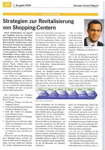 Wertmanagement GmbH - Presse Strategien zur Revitalisierung von Shopping-Centern-German Council Report