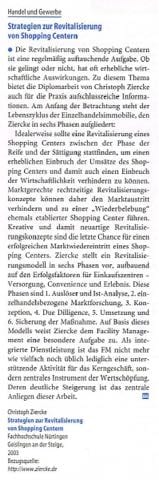 Wertmanagement GmbH - Presse Strategien zur Revitalisierung von Shopping Centern-Immobilienmanager