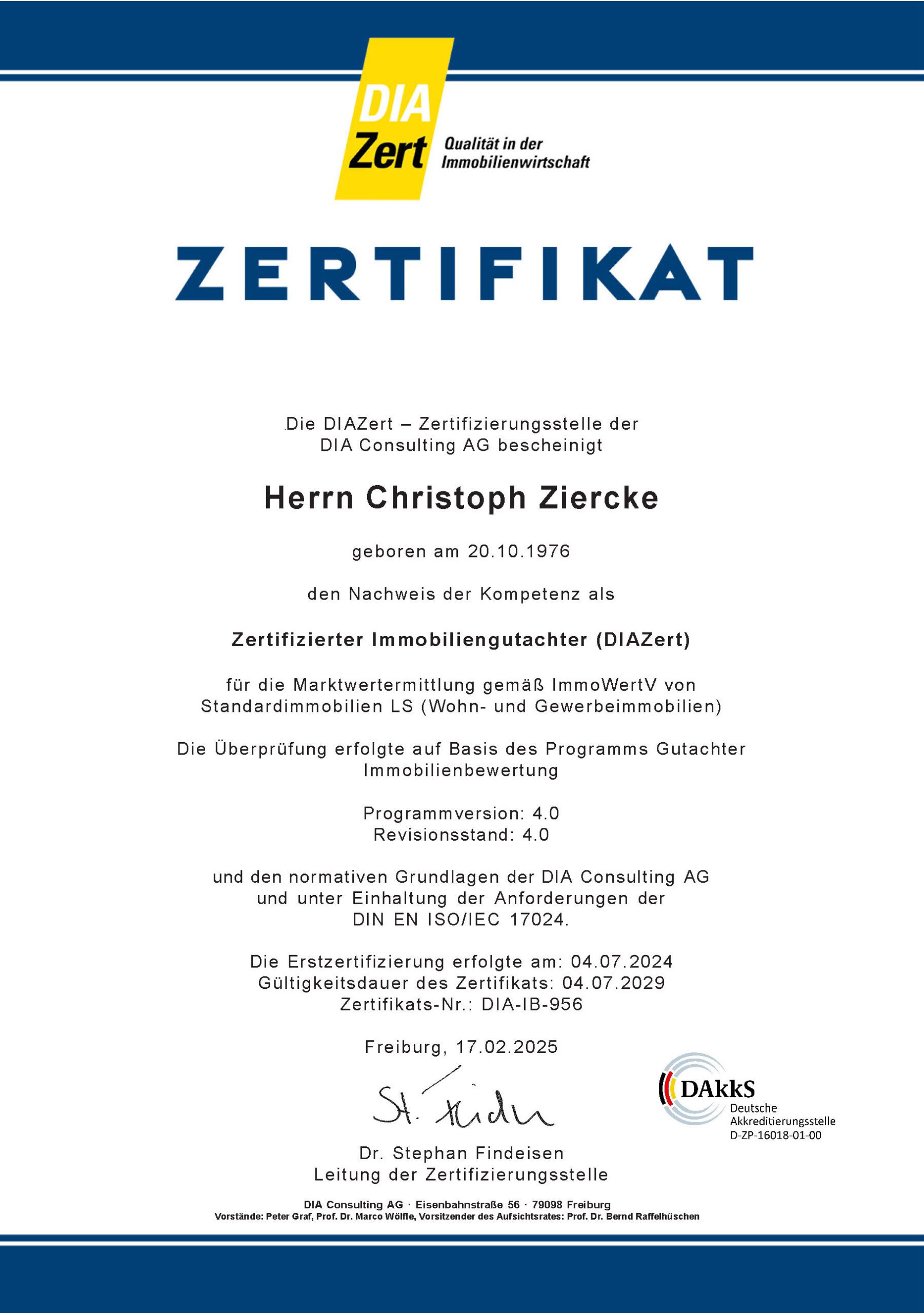 Zertifikat 2025